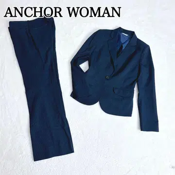 [ ANCHOR WOMAN ] 아오야마 양복 팬츠 수트 셋업 네이비