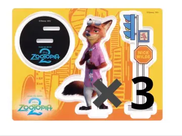 해피 복권 주토피아 G상 아크릴 스탠드 프롭스 닉 3