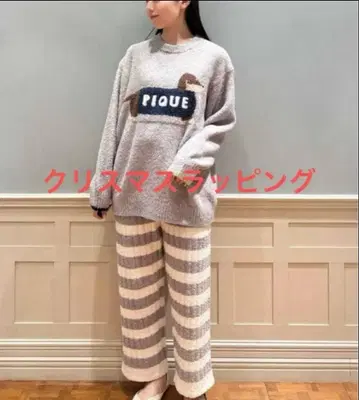 베비모코 닥스훈트 자카드 풀오버 & 베비모코 리브 보더 팬츠