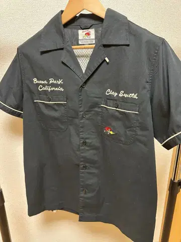 Clay Smith 볼링 셔츠 반팔 블랙