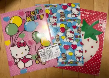 산리오 헬로키티 클리어 파일 A4 사이즈 세트 레트로