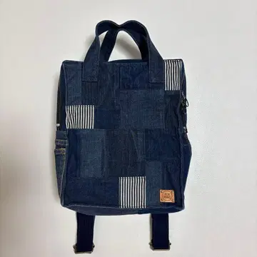 BLUE WORKS 패치워크 데님 백팩