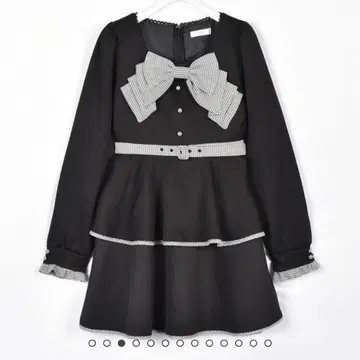 빅 리본 티어드 원피스