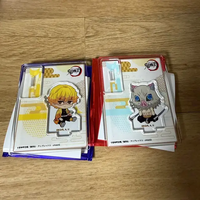 (새상품)귀멸의 칼날 아크릴 스탠드 무한성편(젠이츠, 이노스케)