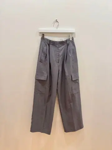 sea room lynn 그레이 와이드 실루엣 카고 팬츠