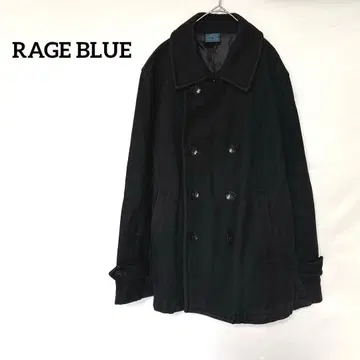 RAGE BLUE 울 혼방 피 코트 M 블랙 아우터