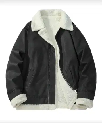 블랙 가죽 자켓 퍼 포함