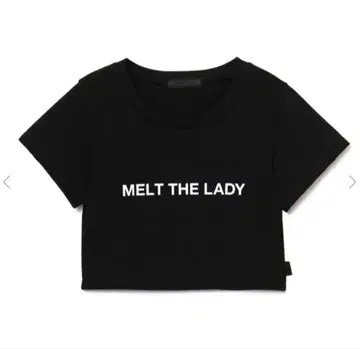 meltthelady 로고 크롭 티 블랙