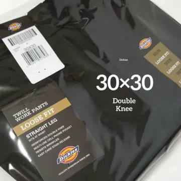 30 x 30 [ 새상품 미사용 ] 디키즈 더블니 85283 BLACK