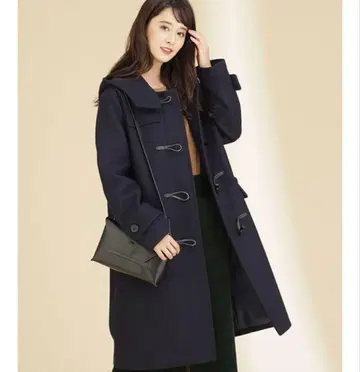 nano universe 네이비 더플 코트 고급 멜톤 더플 코트