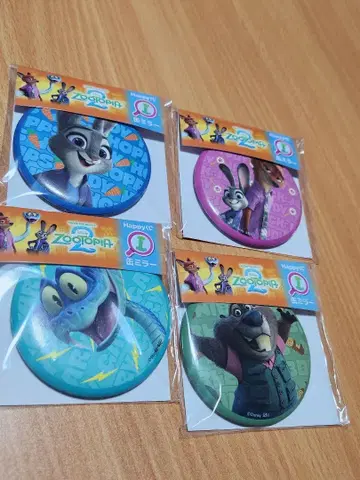 주토피아 해피 복권 캔 거울 4종 세트