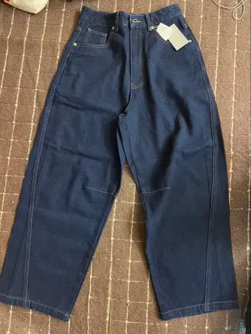 NoRemid 다크 블루 데님 와이드 레그