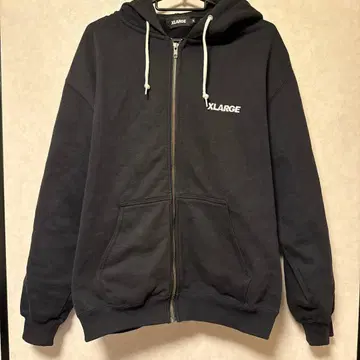 XLARGE 다크 그레이 풀 집업 후드티 M 사이즈