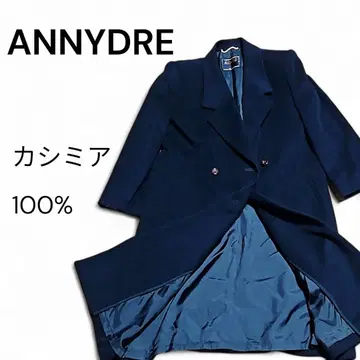 ANNYDRE 캐시미어 100% 블랙 롱 코트
