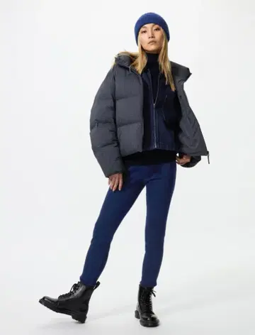 미사용 새상품 히트텍 울트라 스트레치 레깅스 팬츠 M 블루