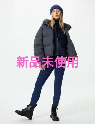 미사용 새상품 히트텍 울트라 스트레치 레깅스 팬츠 M 블루