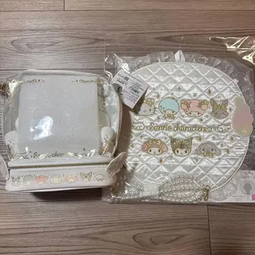 산리오 엔조이 아이돌 순백천사 부채 케이스와 봉제 인형 숄더백 2점