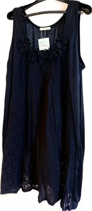 [ dada de epatant ] 튜닉 블랙 꽃 레이스 x 저리 벌룬