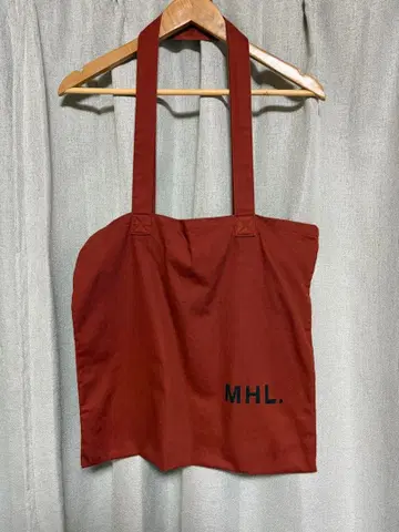 MHL. 로고 빨간색 토트백