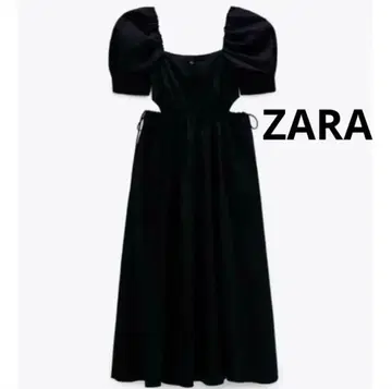 컷 아웃 원피스 블랙 ZARA S