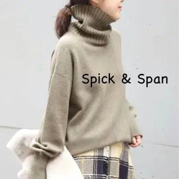 [ 새상품급 ] Spick&Span 캐시미어 혼방 터틀넥 풀오버 니트