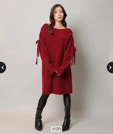 아푸이저리쉬 레이스업 니트 원피스