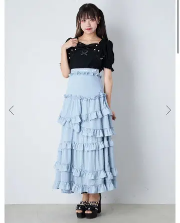 Ank Rouge Re Twinkle 반짝반짝 롱 티어드 SK 블루