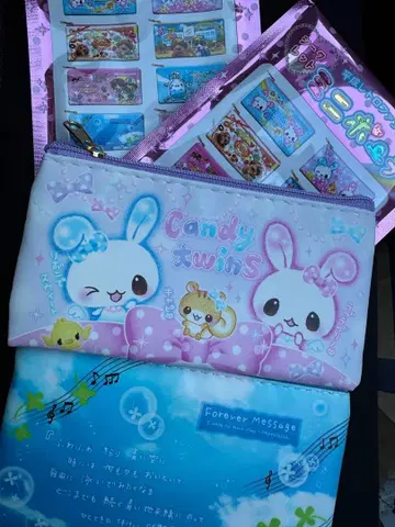 헤이세이 레트로 팬시 미니 파우치 캔디 트윈즈 빈칸 시 2개 세트
