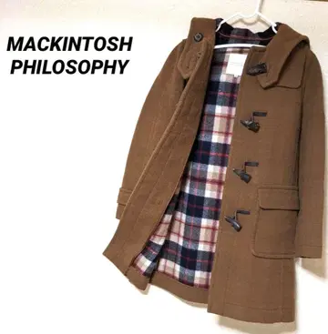 매킨토시 철학 더플 코트 하우스 체크 코트 새상품급