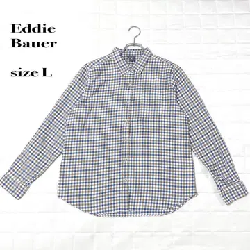 Eddie Bauer 체크 무늬 플란넬 셔츠 L 사이즈 여성용