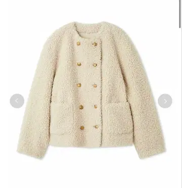 Mila Owen 금장 버튼 컬 퍼 자켓