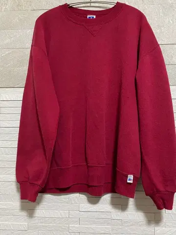 러셀 90s 버건디 크루넥 맨투맨