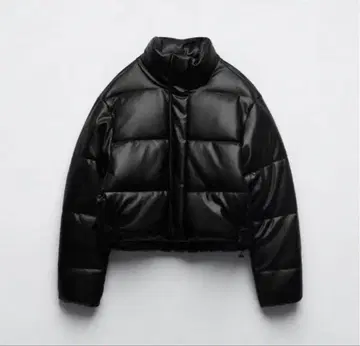 ZALA 인조 가죽 다운 자켓