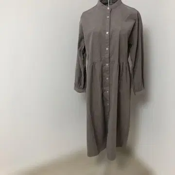 그레이 긴팔 셔츠 원피스