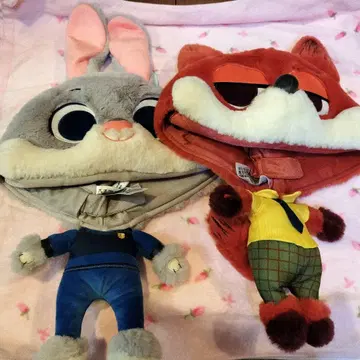 주디 홉스 & 닉 와일드 후드 부착 봉제 인형 팬캡