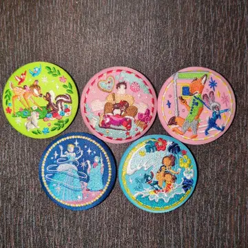 디즈니 자수 캔뱃지 비스킷 2 묶음 판매