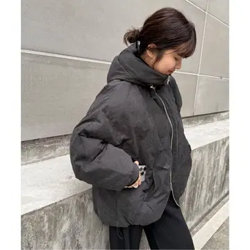 SLOBE IENA 충전솜 볼륨 후드 블루종