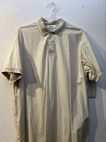 Gymple 베이지 피케 셔츠 원피스 반팔