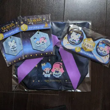 해피 복권 해피 복권 리틀트윈스타 키키라라 캔뱃지 파우치