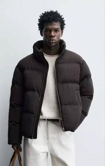 다크 브라운 다운 자켓 S 사이즈