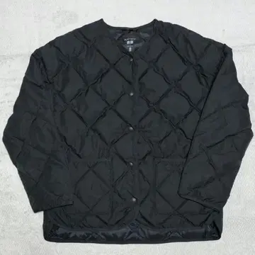 유니클로 퍼프 테크 릴랙스 자켓 블랙 S