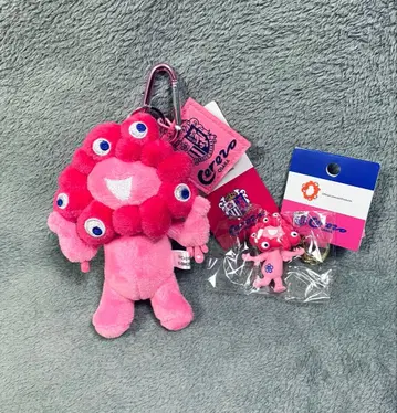 미야쿠미야쿠 카라비너 포함 핑크 러버 키링 봉제 인형 세레소