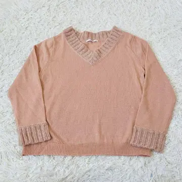 23구 빅 니트 스웨터 핑크