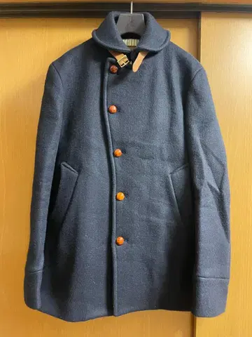 EDIFICE 멜톤 숄카라 코트 호두 버튼