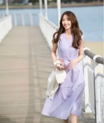 새상품급 Natural Beaury Basic 부처 프린지 원피스