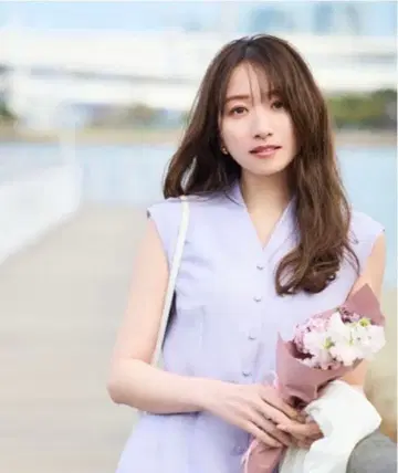 새상품급 Natural Beaury Basic 부처 프린지 원피스