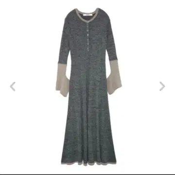 퍼퍼 리브 니트 원피스 드레스