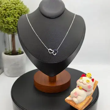 실버 하트 모티브 목걸이