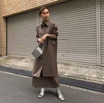 AMERI 빈티지 레이어드 셔츠 드레스