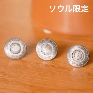 한국 서울 성수 한정 미피 메탈 핀 배지 3개 세트 2